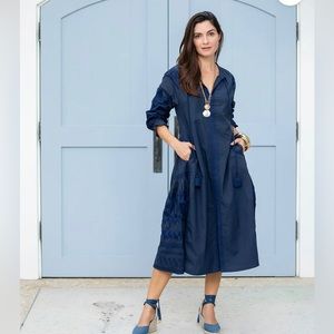 Julia Amory Coatue Caftan in Stonington Blue M